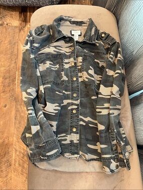 Forever 21 Camo Denim Jacket